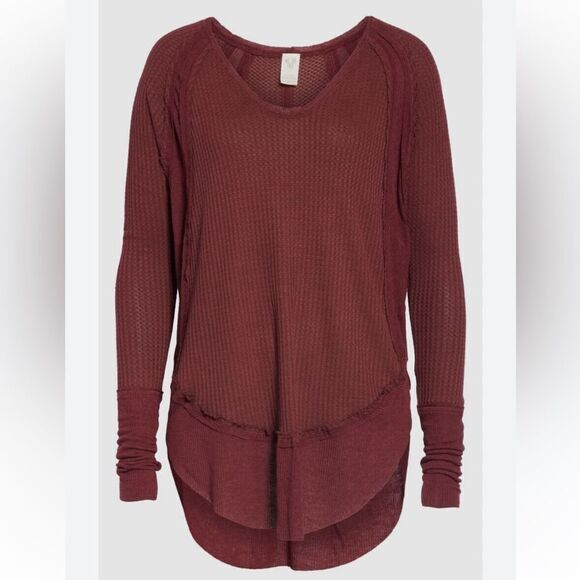 We The Free Catalina Plum Purple Long Sleeve Thermal Top - Picture 2 of 6